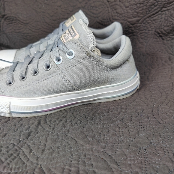 Converse Chuck Taylor All Star Canvas Low Grey Pearl Lace Up Sneakers Women's 7 - Picture 7 of 10